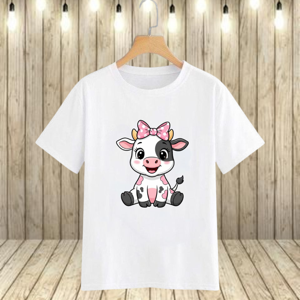 Camiseta Infantil Vaquinha Hipopotomo Cavalinho Girafinha Porquinho Pandinha elefantinho Zebrinha Camisa Algodão Unissex