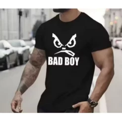 Camisetas camisas Masculina 100% Algodão Estampada Bad Boy caminhadas e academia