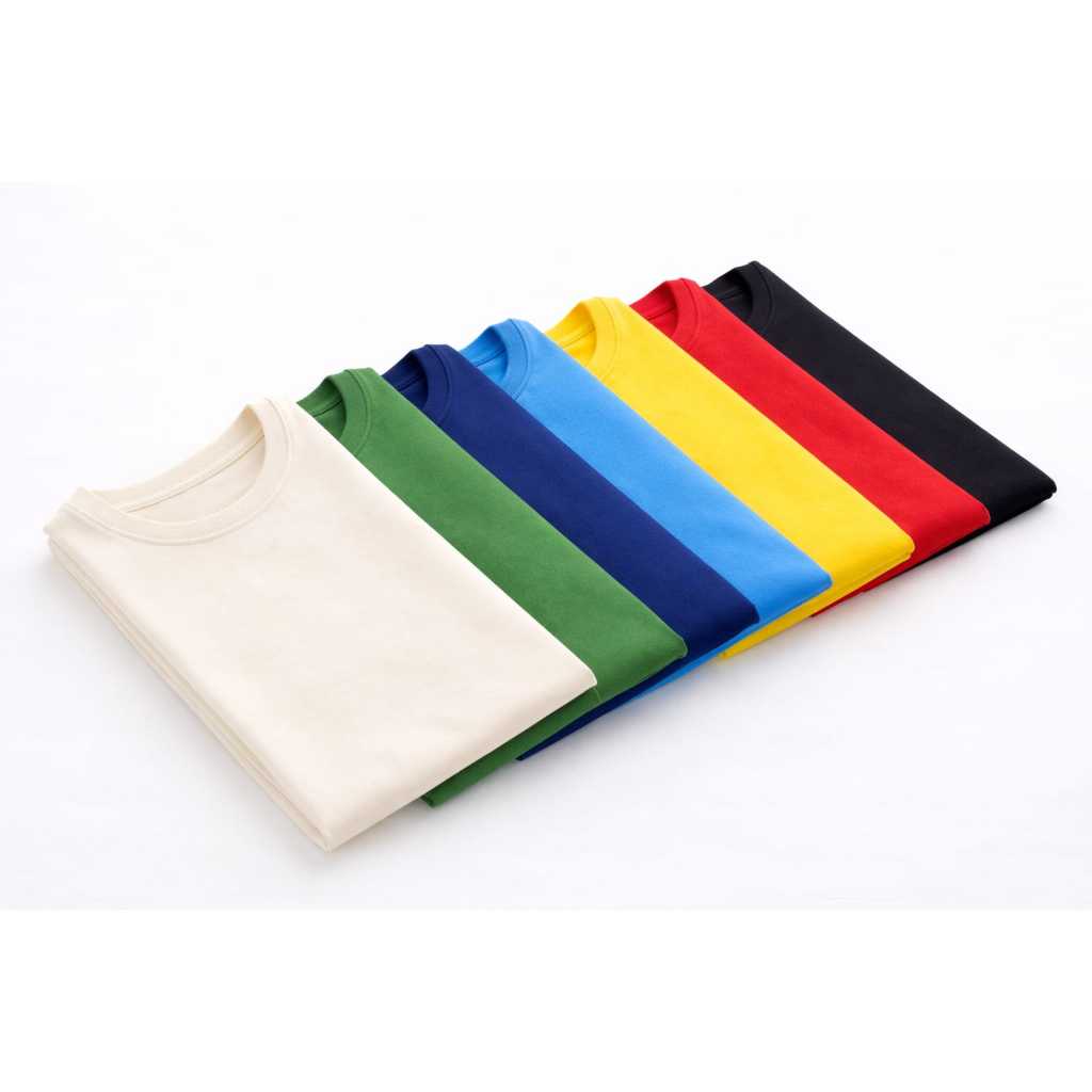 Camisa Infantil Lisa 100% Algodão Premium – Básica com Gola Ribana
