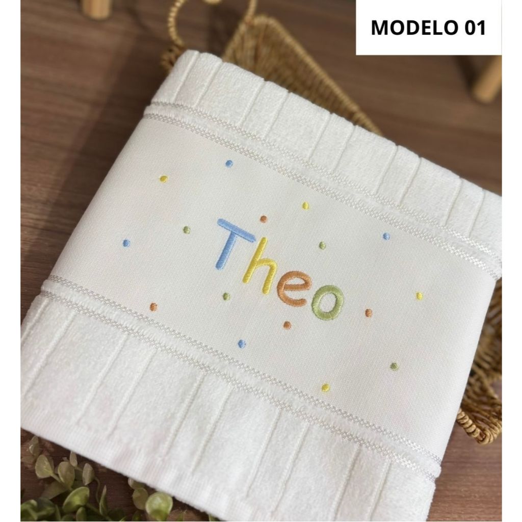 Toalha de Banho Bordada Personalizada com Nome - Infantil- Safari -Fundo do Mar- Astronauta - Menino em Oferta na Shopee
