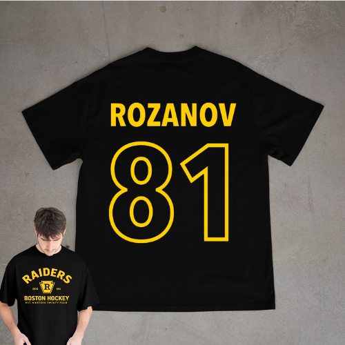 Camiseta Raiders - Rozanov (Seriado Heated Rivalry) Frente + Costas 100% Algodão Unissex