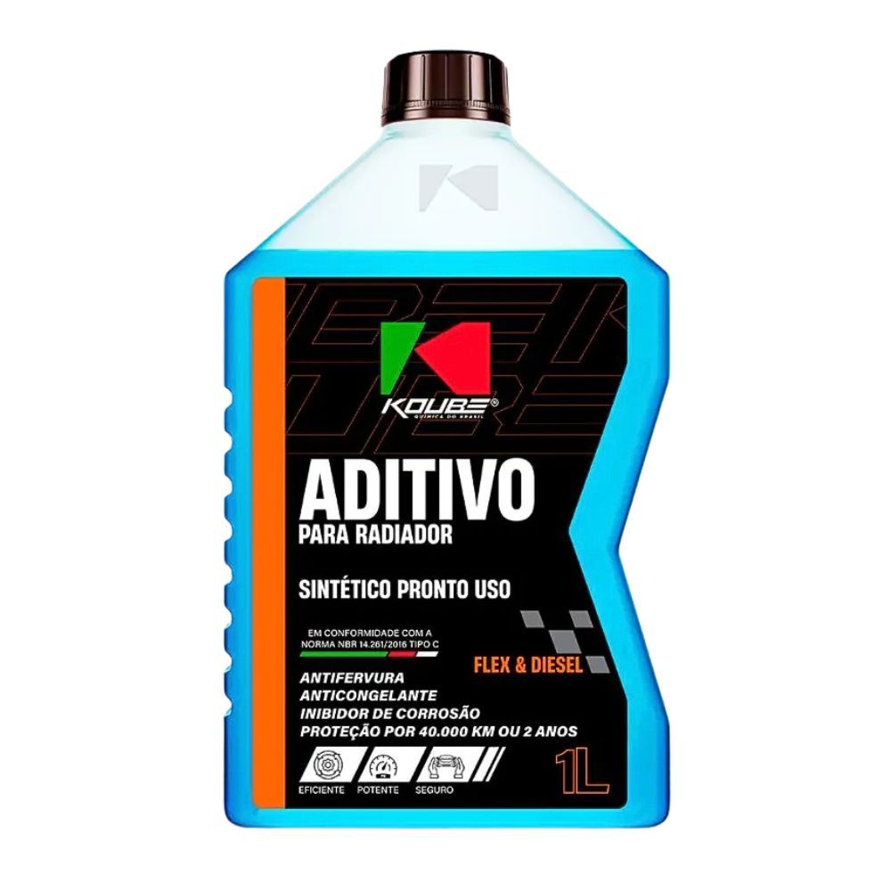 Aditivo para Radiador Sintético Azul Pronto Uso Flex Diesel Koube - 1 Litro