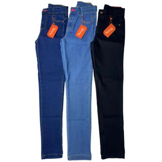 Kit 3 CALÇAS jeans SKINNY menina infantil juvenil elastano lycra escola
