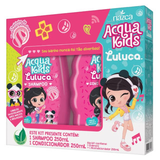 Kit Shampoo Infantil + Condicionador Infantil Acqua Kids Luluca 250ml Shampoo Infantil Sem Sal