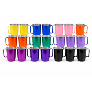 Caneca Borda Polida 350 ml Aluminio Colors Para Festival 20 Unidades em Oferta na Shopee