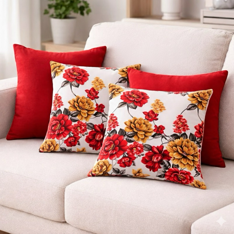 Kit C/4 Capas De Almofadas Decorativas 45x45 Estampadas em Oferta na Shopee