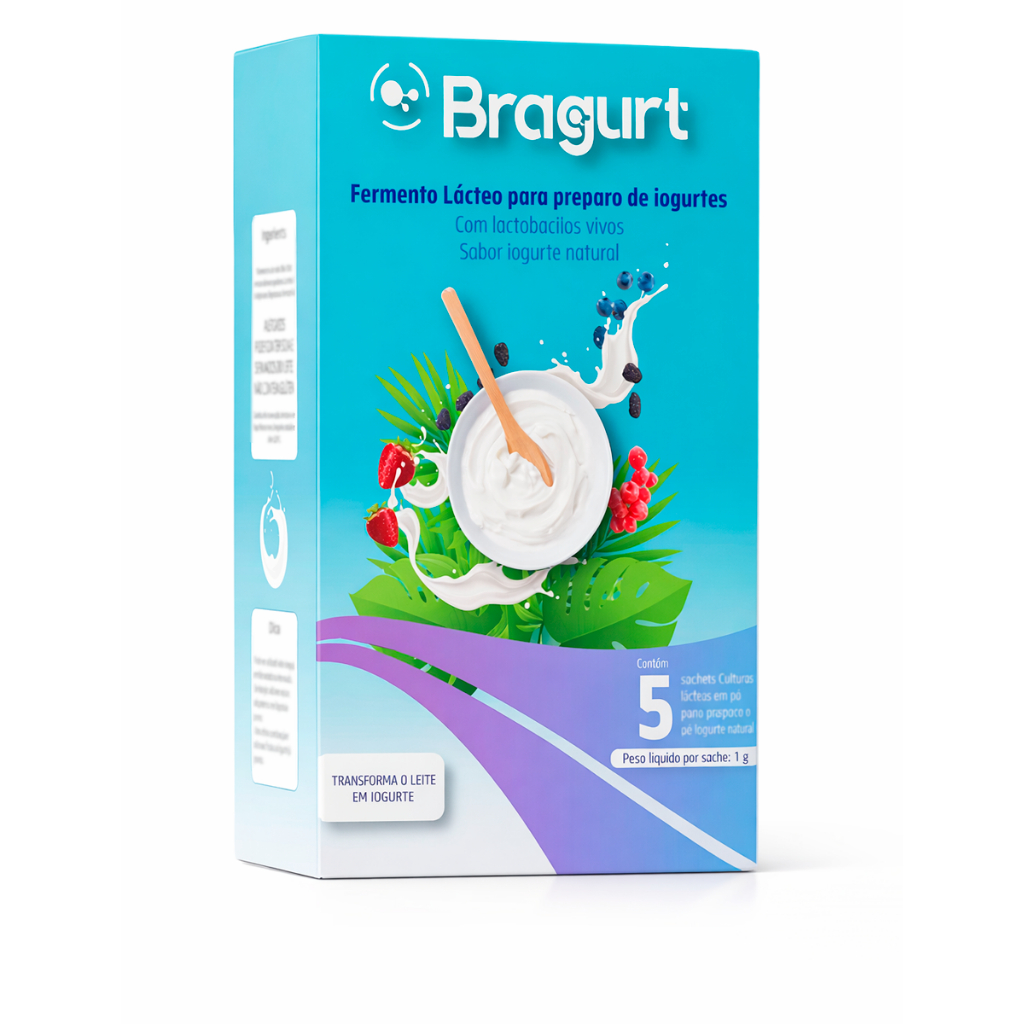 Fermento Lácteo Para Preparo Do Iogurte Bragurt 05 LITROS em Oferta na Shopee