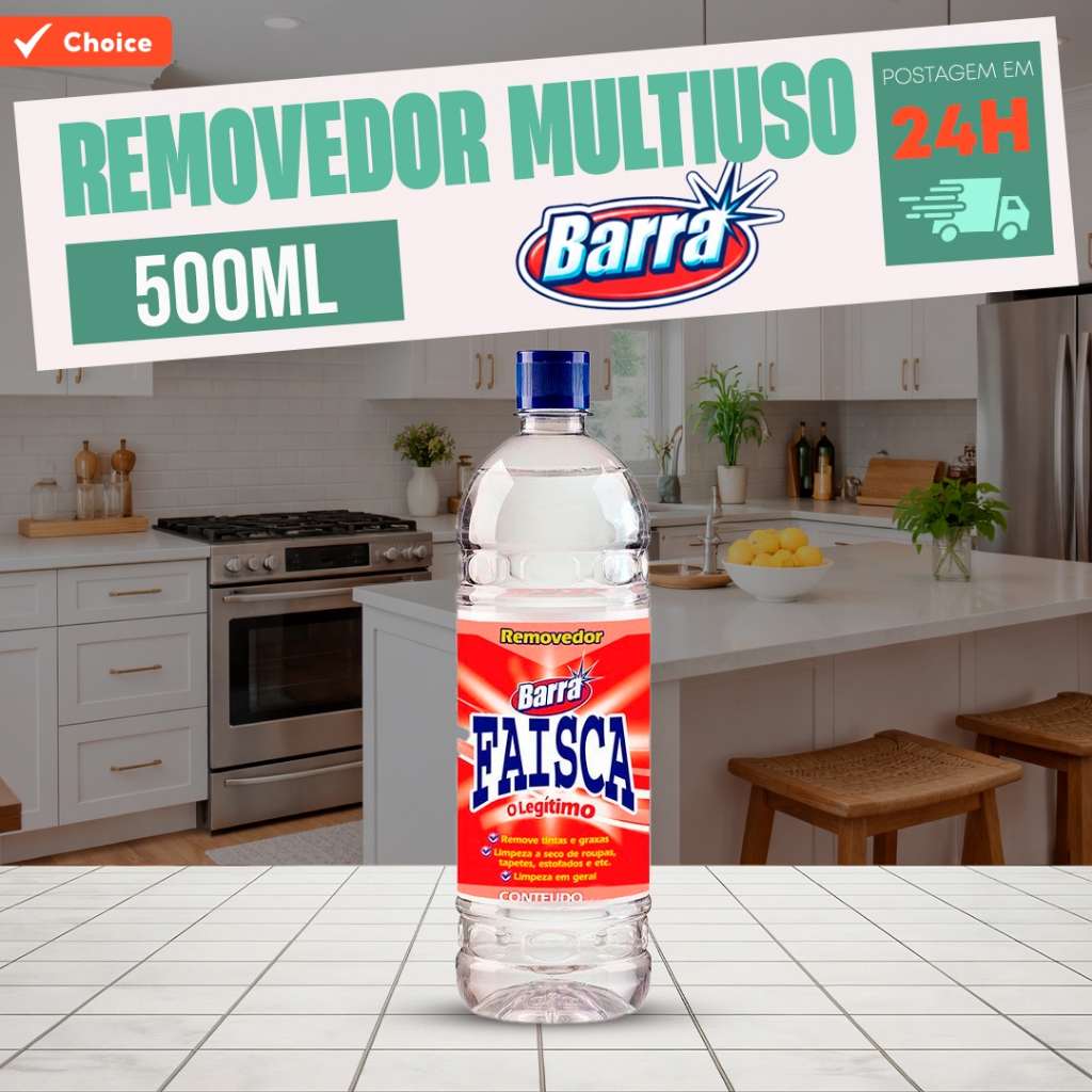 Removedor Instantâneo Barra Faísca 500 mL em Oferta na Shopee