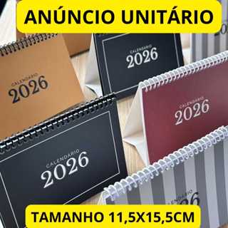 Unitário - Calendário de Mesa 2026 | A6 - 11,5x15,5cm em Oferta na Shopee
