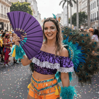 Leques Grandes Faz Barulho Carnaval Festas Show Rave Festivais Dança Apresentação reveillon 2026 em Oferta na Shopee