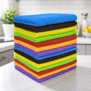 Kit 5 Panos de Microfibra 40x60cm Multiuso Limpeza Doméstica e Automotiva Não Arranha Super Macio em Oferta na Shopee
