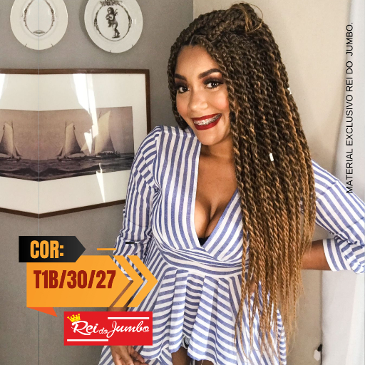 Cabelo Ser Mulher Super Jumbo Degradê 3 cores 399g Cor T1B/30/27 Cabelos Longos Com Volume e Estilo