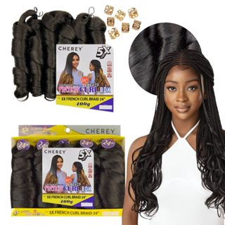 Cabelo French Curl Cherey 400g Liso Ondulado Para Tranças Premium em Oferta na Shopee