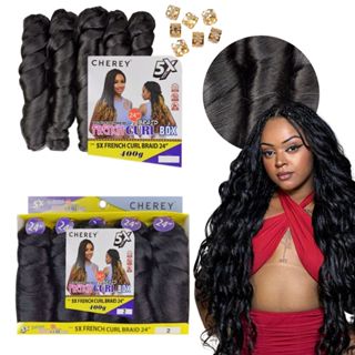 Cabelo Liso Ondulado Para Trança French Curl 400g Braids Cherey em Oferta na Shopee