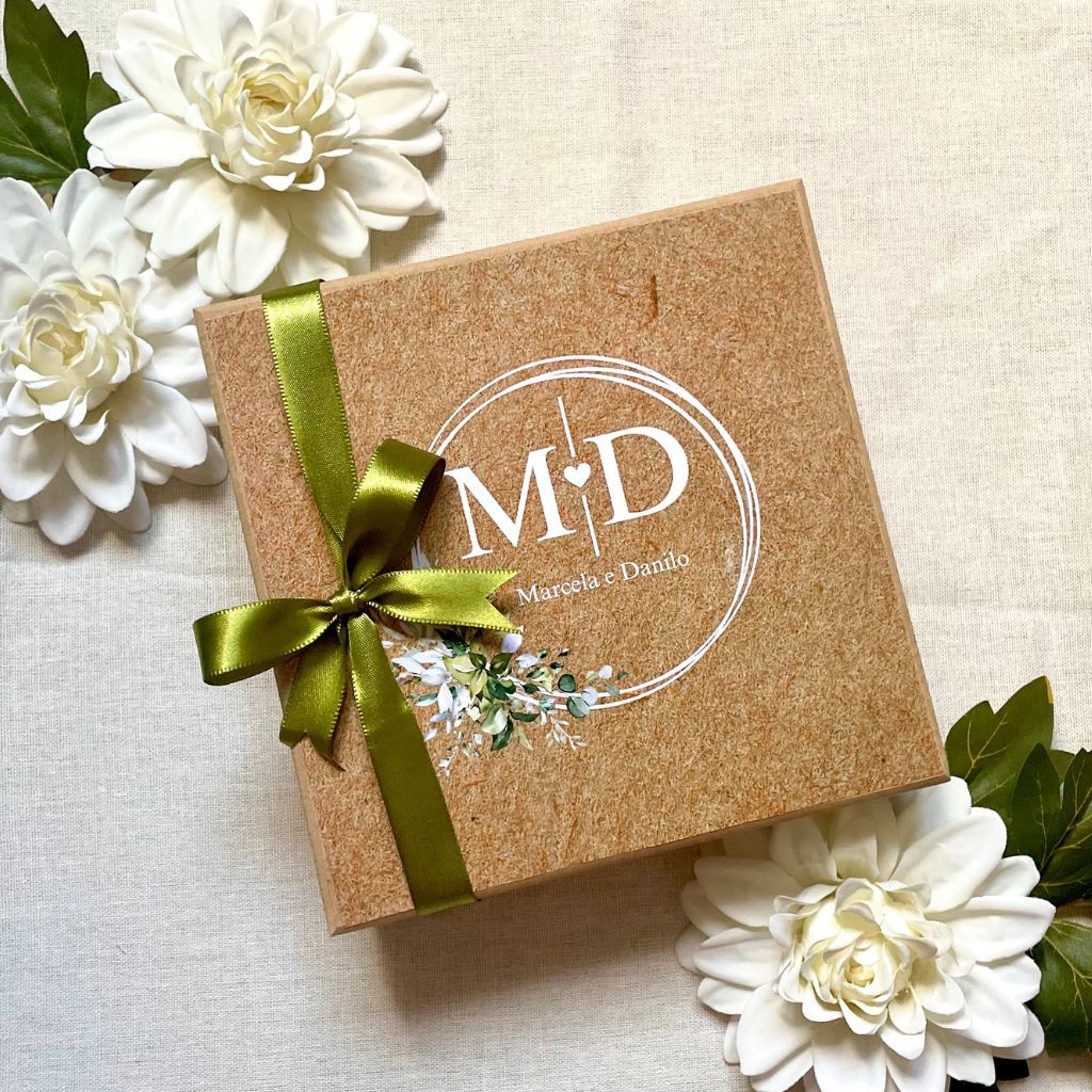 Caixa Convite para Padrinhos de Casamento MDF personalizada com nome dos noivos em Oferta na Shopee