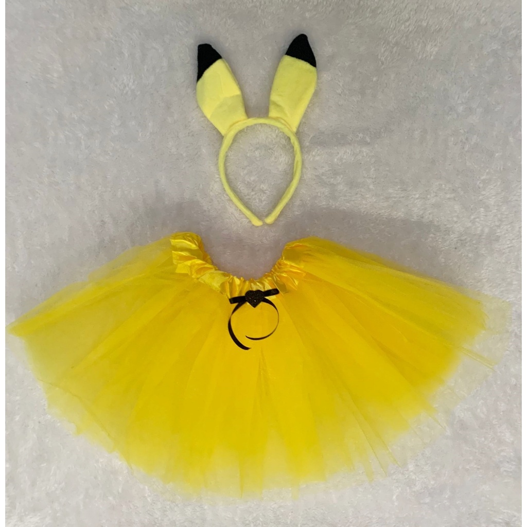 Fantasia infantil menina Pikachu tamanho único 02 ao 06