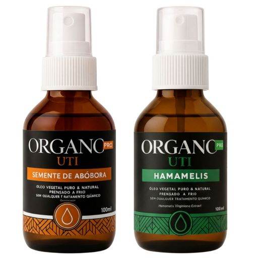 Kit Couro Saudável – Óleo de Semente de Abóbora & Hamamélis – Óleos Vegetais 100% Naturais 100ml