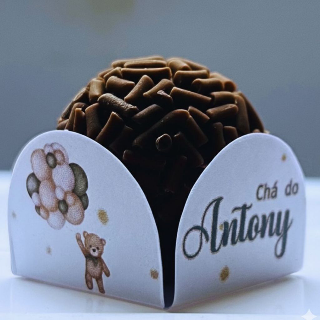 FORMINHAS PARA DOCES CHÁ DE BEBÊ REVELAÇÃO URSINHO VERDE | BRIGADEIRO | PERSONALIZADO | LEMBRACINHA  | ANIVERSÁRIO