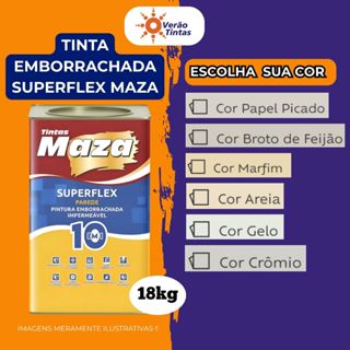 TINTA PINTURA EMBORRACHADA SUPERFLEX CORES DIVERSAS 18KG MAZA em Oferta na Shopee