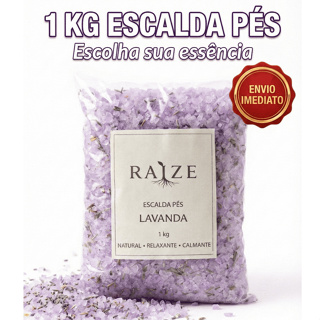 Escalda Pés 1kg Natural Relaxante | Sais de Banho P/ Lembrancinha e Spa dos Pés Kit Lavanda Camomila em Oferta na Shopee