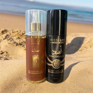 Kit 2 Body Splash Árabe Miss Rose Masculino 200ml cada em Oferta na Shopee