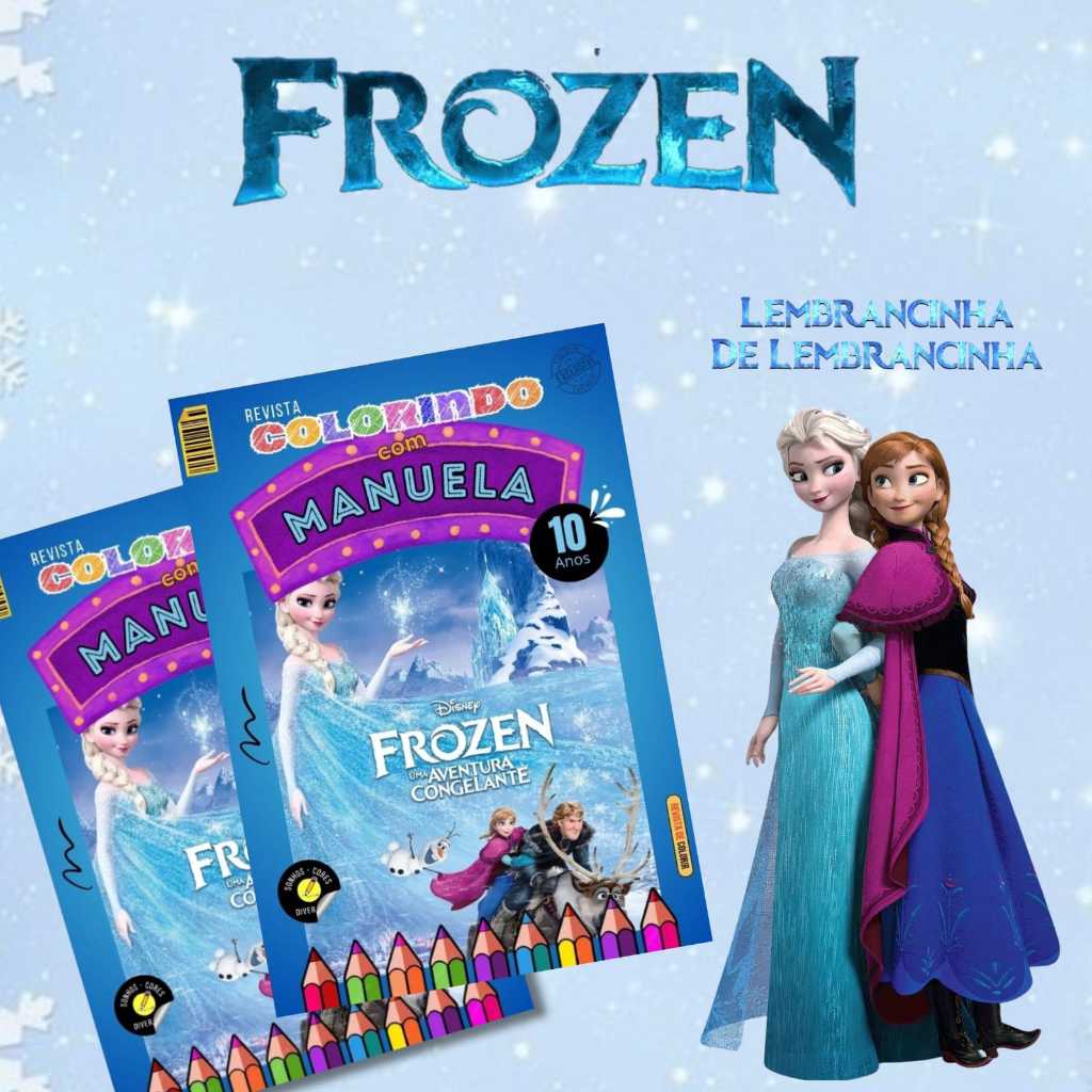 Livro de Colorir Frozen | Lembrancinha de Aniversário Infantil Personalizado em Oferta na Shopee