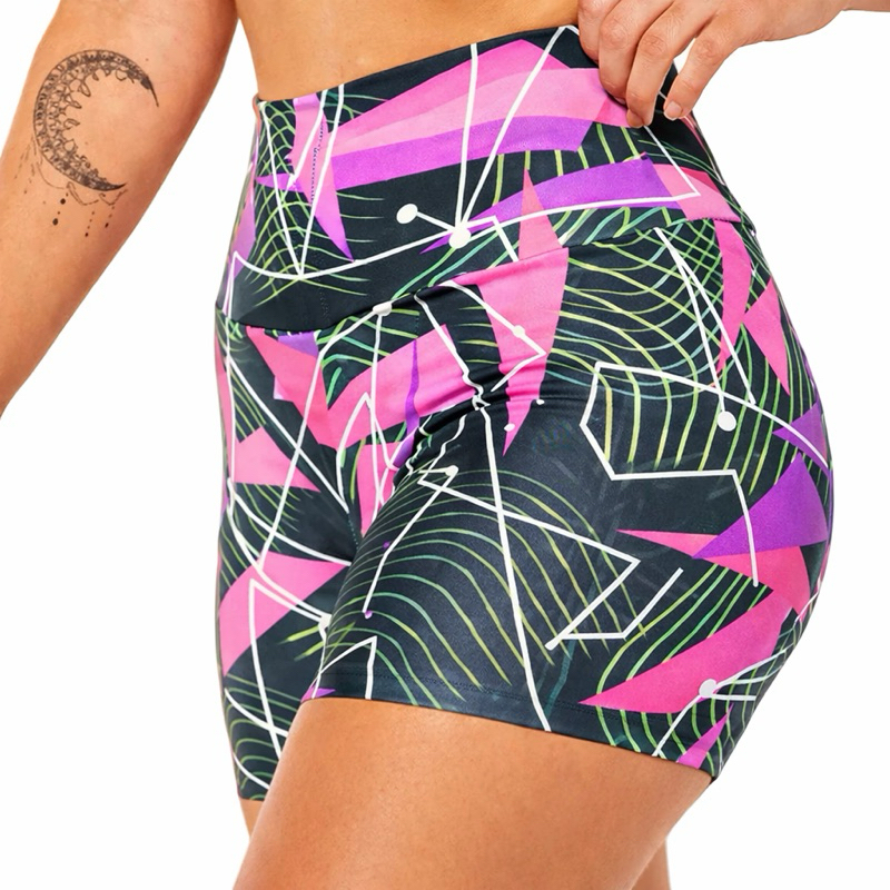 Shorts Legging Meia Coxa Plus Size Feminino Suplex Estampado Academia Fitness