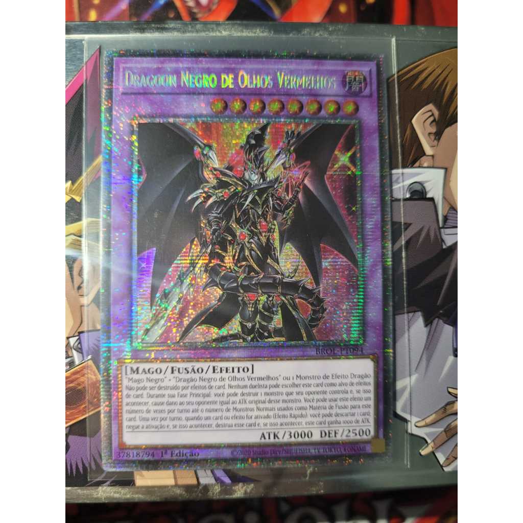 Dragoon Negro de Olhos Vermelhos - Red-Eyes Dark Dragoon - Raridade STARLIGHT - Yugioh - Original Konami