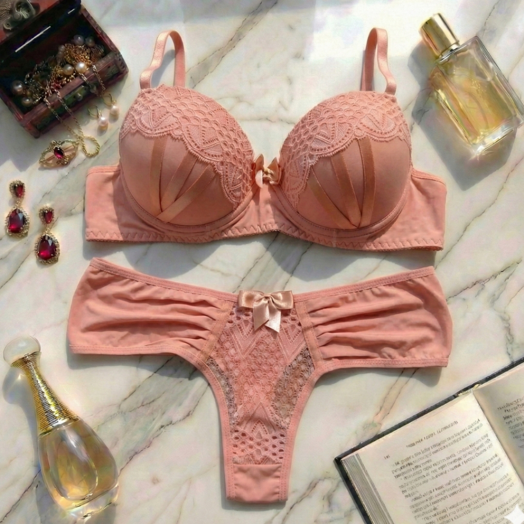 Conjunto De Lingerie Com Sutiã Com Bojo e Calcinha Fio Dental Lingeries Sutiãs Calcinhas Langerie em Oferta na Shopee
