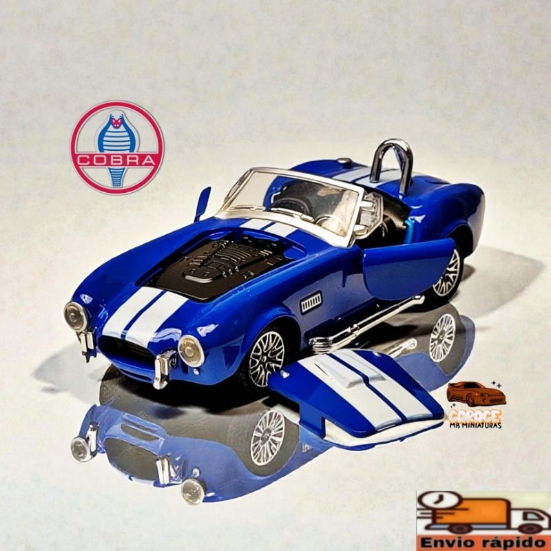 Miniatura de Ferro Shelby Cobra Fricção Coleção Brinquedo Diecast