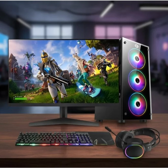 PC GAMER COMPLETO INTEL CORE I7 16GB RAM PLACA DE VIDEO GEFORCE 4GB SSD 512GB FONTE 500W - MONITOR 20'' 75HZ - KIT GAMER