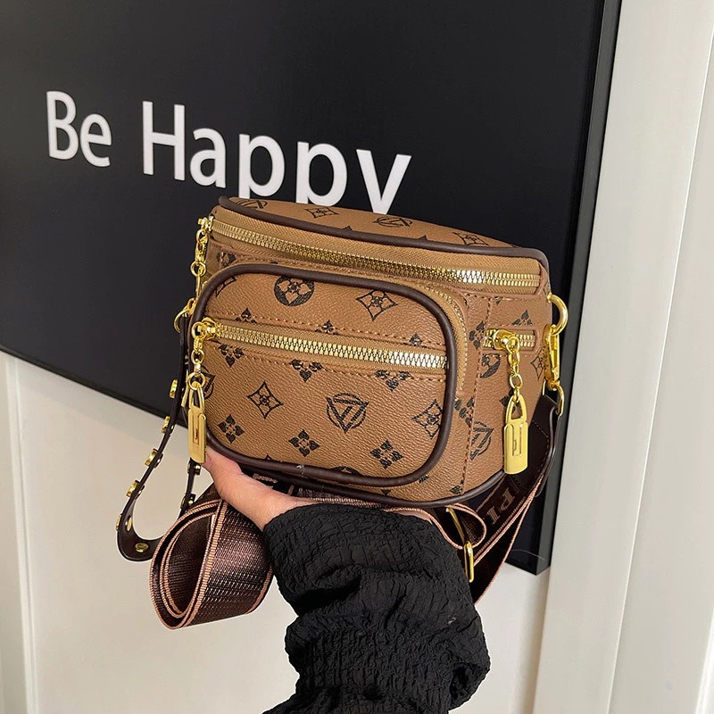 Bolsa De Ombro Multi Camada Na Moda Elegante E Casual Para Mulheres