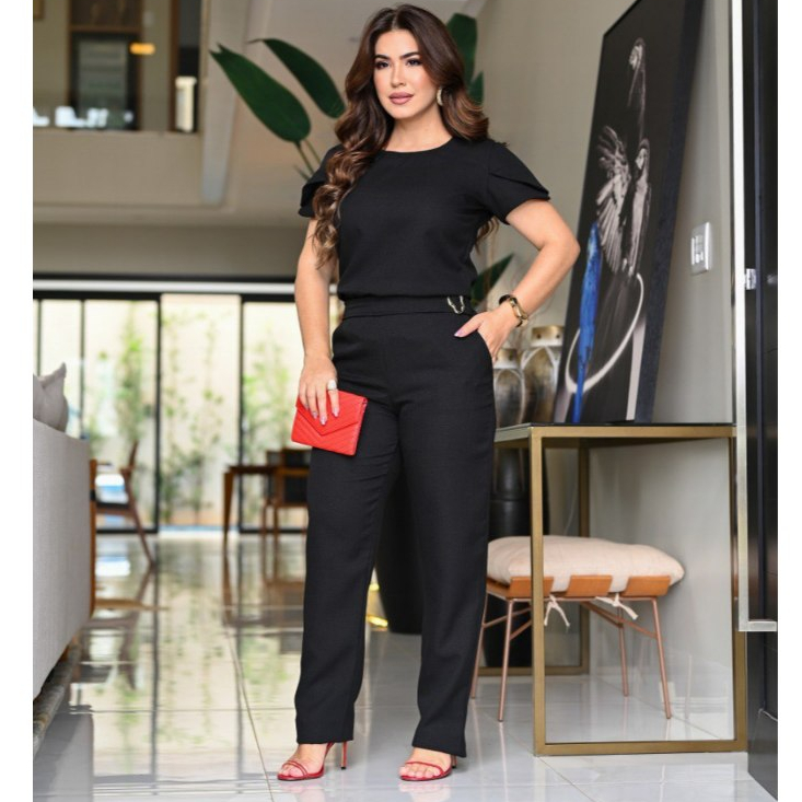 Conjunto Feminino Scrub Social Sofisticado De Blusa Calça em Linho De Algodão com Fivela Uniforme Chique Trabalho 2026 em Oferta na Shopee