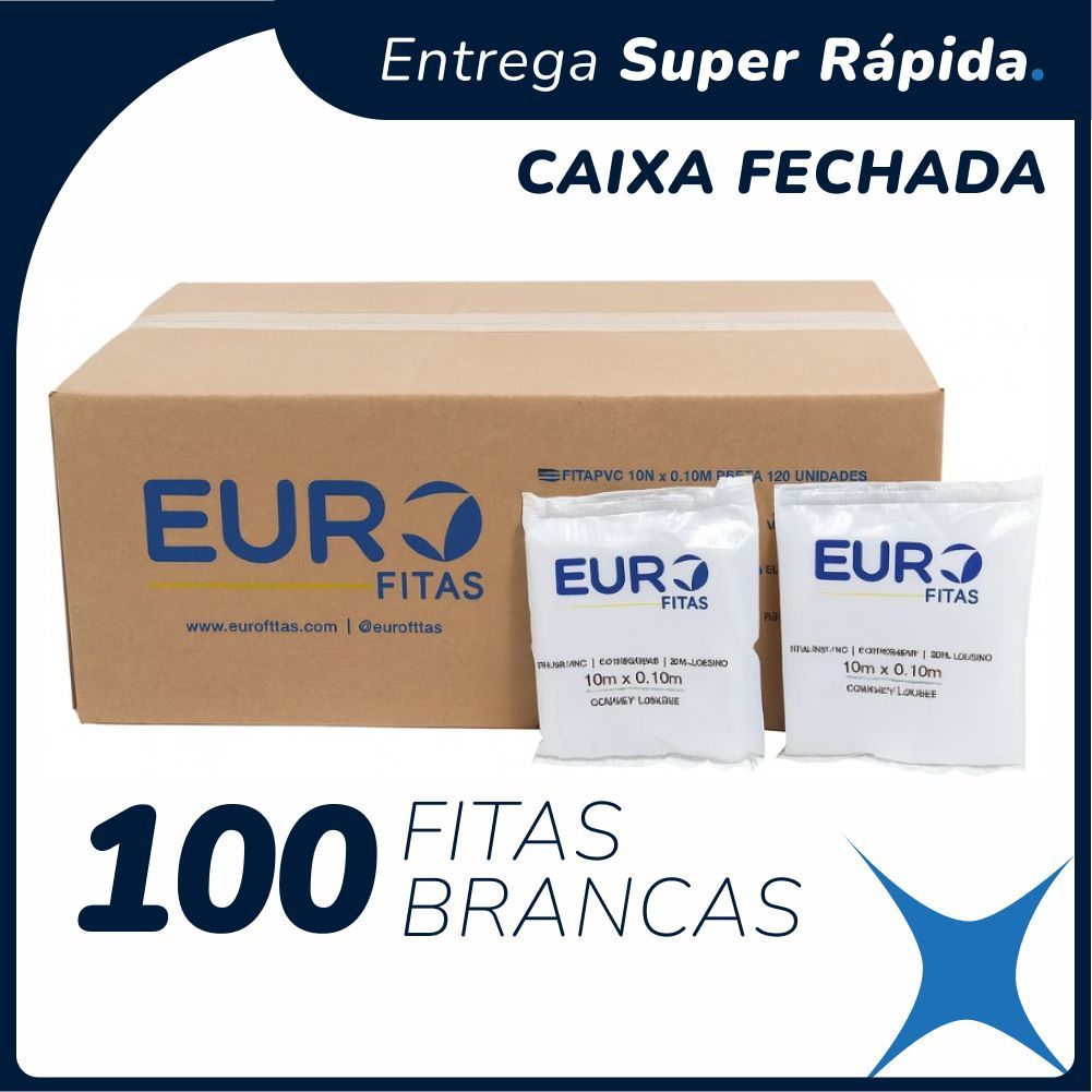 Kit 100 Unidades Fita de Pvc para Instalação de Ar Condicionado 10mx0,10m - Branca em Oferta na Shopee