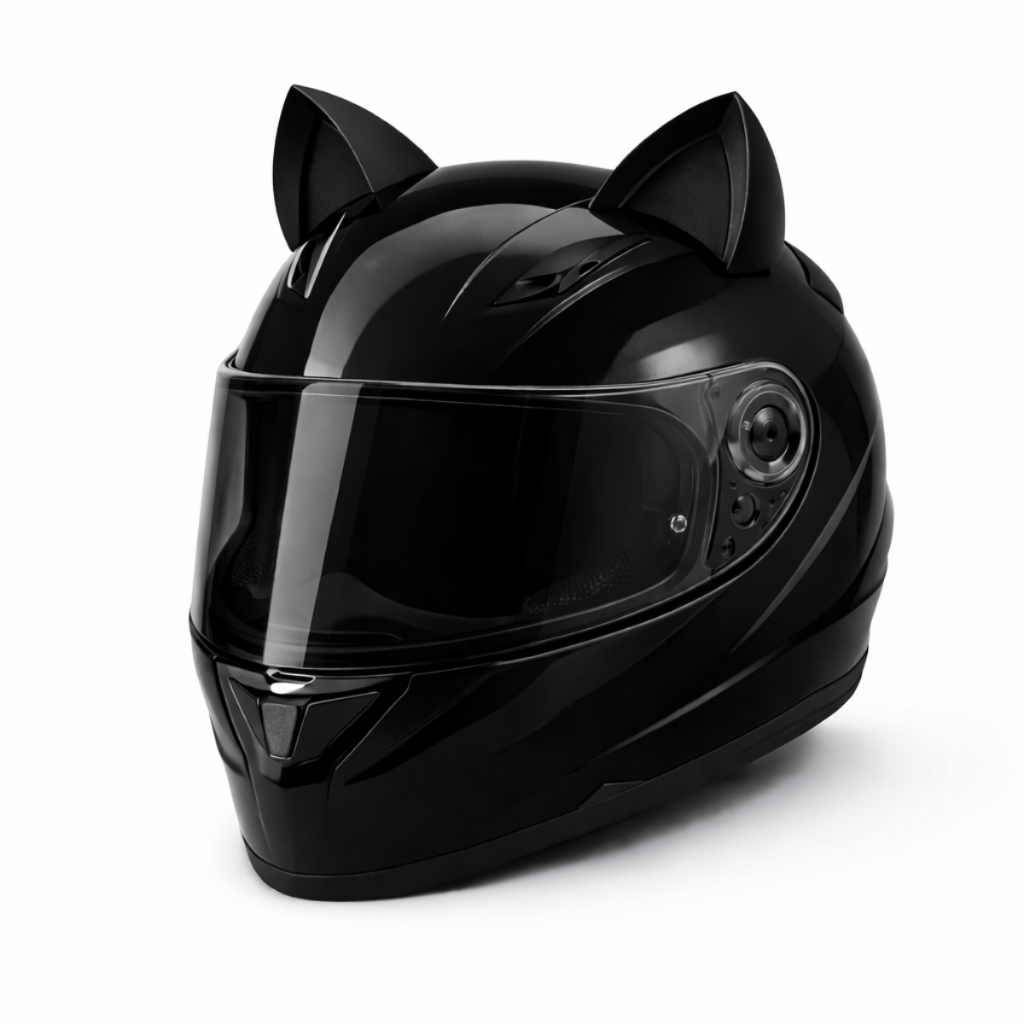 Ornamento Orelha de Gato Acessorios para Capacete Moto Infantil Headset Presente