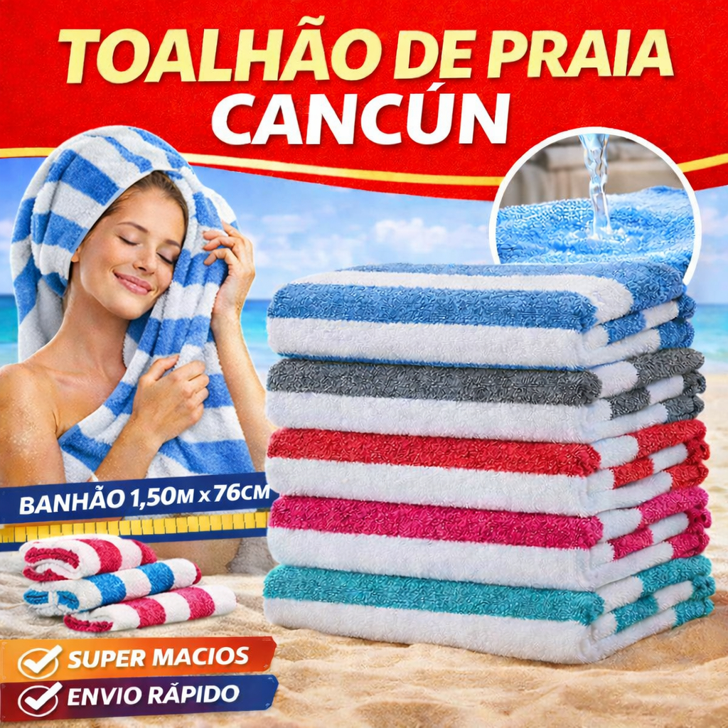 Toalhão de Praia Suave Listrada 76 x 150cm Viagem Piscina Banheiro Felpuda Microfibra Aveludada em Oferta na Shopee