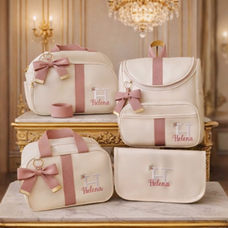 Kit Bolsas Maternidade 4 Peças Luxo, Completo Personalizado térmico e impermeável, Coleção Realeza em Oferta na Shopee