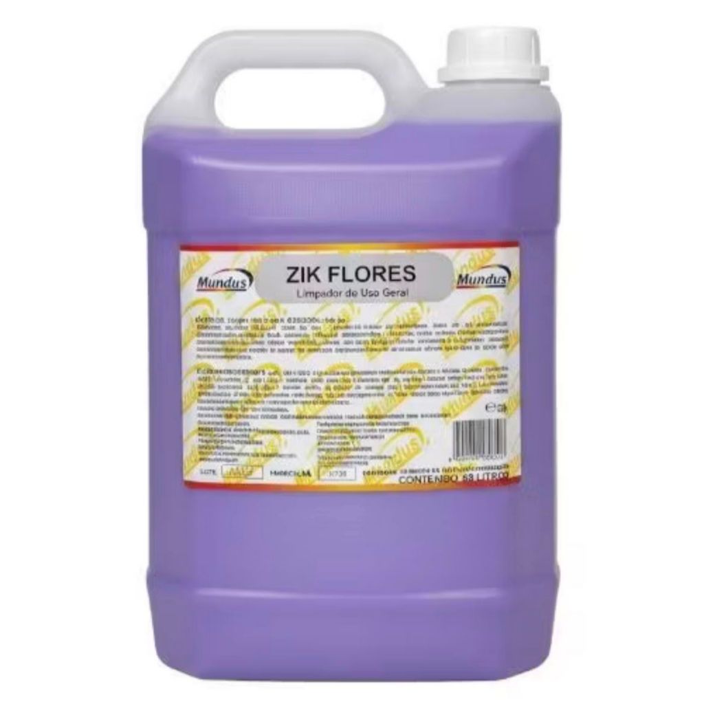 Desinfetante Floral 5L Zik Mundus - O Segredo da Casa Perfumada Limpeza Profunda e Proteção Para Toda a Família