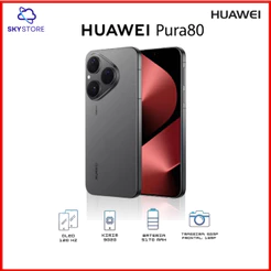 Huawei Pura 80, 256GB + 12GB RAM, Processador Kiri 9020, Versão Global, Câmera 50MP, Bateria 5120mAh