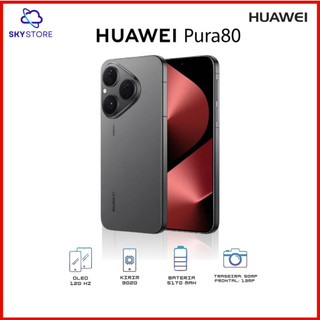 Huawei Pura 80, 256GB + 12GB RAM, Processador Kiri 9020, Versão Global, Câmera 50MP, Bateria 5120mAh
