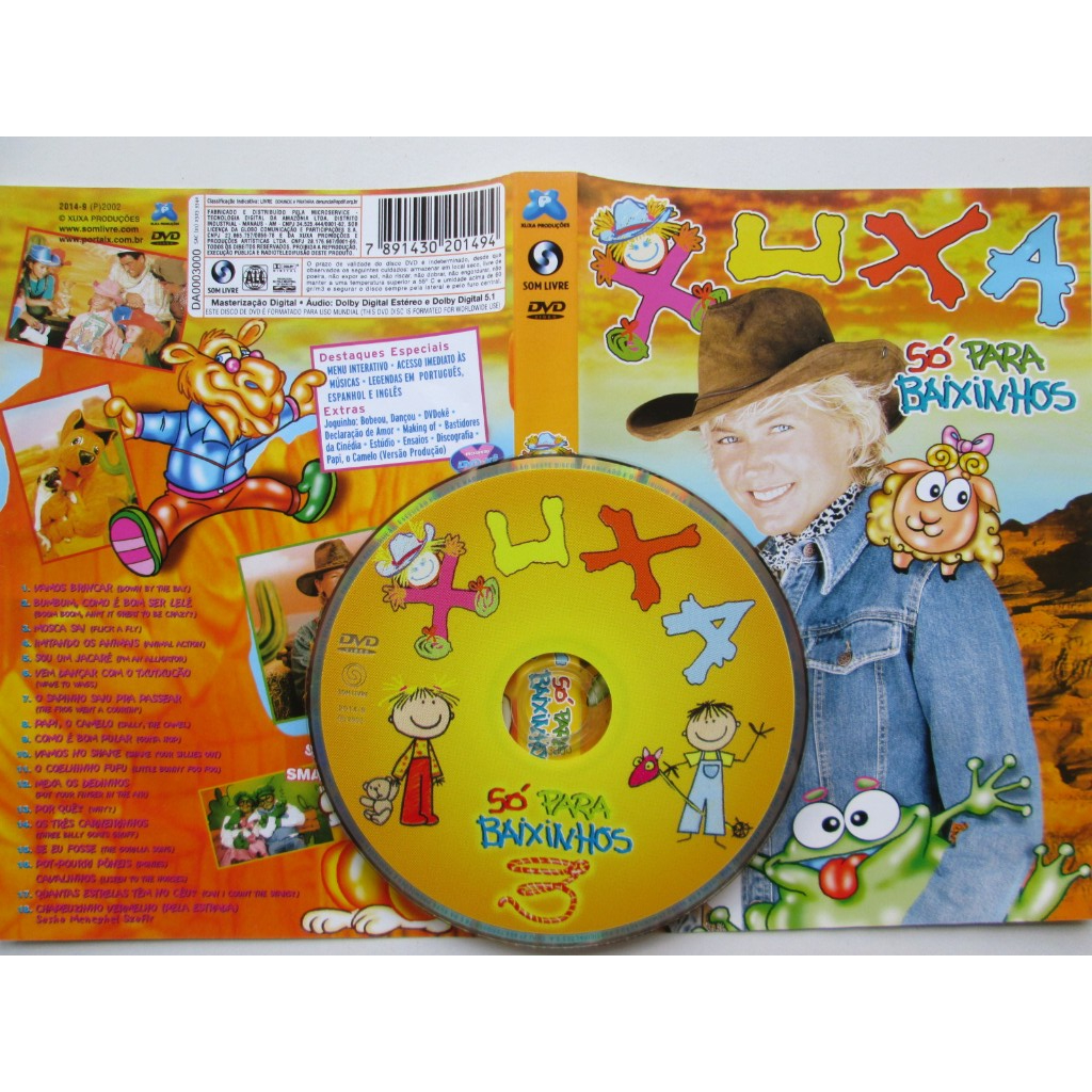 DVD / XUXA / Xuxa 3 / Xuxa Só Para Baixinhos 3 + Encarte / Impecável