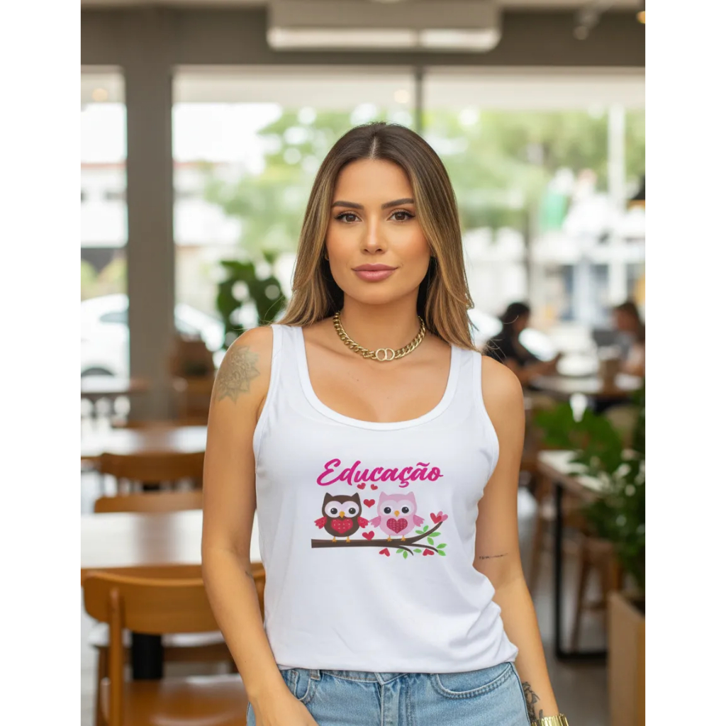 Regata Fem Educação em Oferta na Shopee