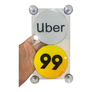 Placa Removível para Motorista de App Uber e 99 – PETG Resistente com Ventosas em Oferta na Shopee