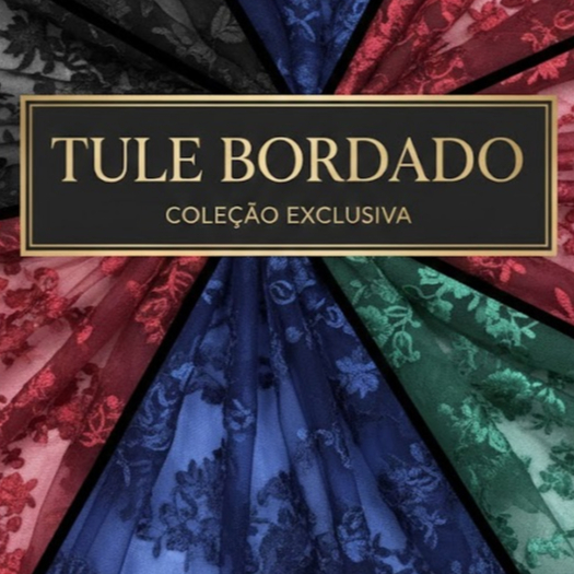 TECIDO TULE BORDADO (1M X 1,30M) COD: "G469" em Oferta na Shopee