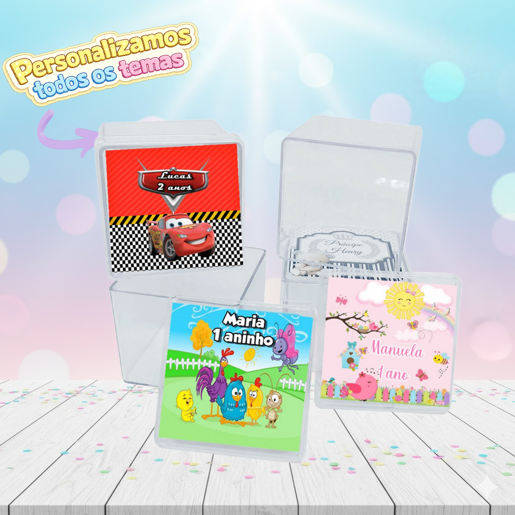 Caixinhas de acrílico 5x5 personalizadas - Todos os temas em Oferta na Shopee