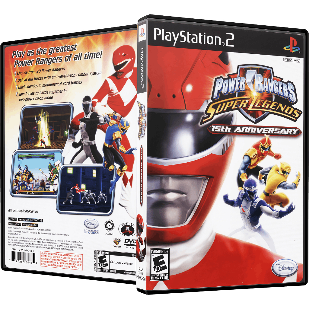 Power Rangers Super Legends - 15th Anniversary PS2 – Mídia Física Com Encarte + Box Completo