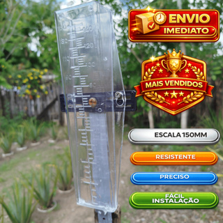 Medidor De Chuva Pluviômetro 150mm Transparente em Oferta na Shopee