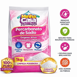 Percarbonato de Sódio 100% Puro | Tira Manchas Poderoso p/ Roupas Brancas e Coloridas em Oferta na Shopee
