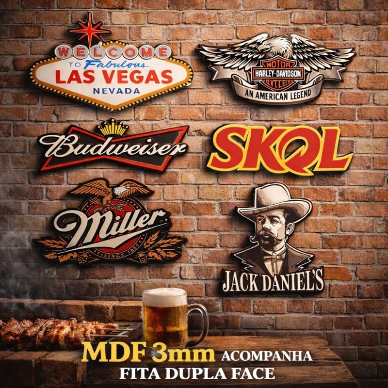 Placas Decorativas em  MDF 32cm para Cantinho do Churrasco, em Oferta na Shopee