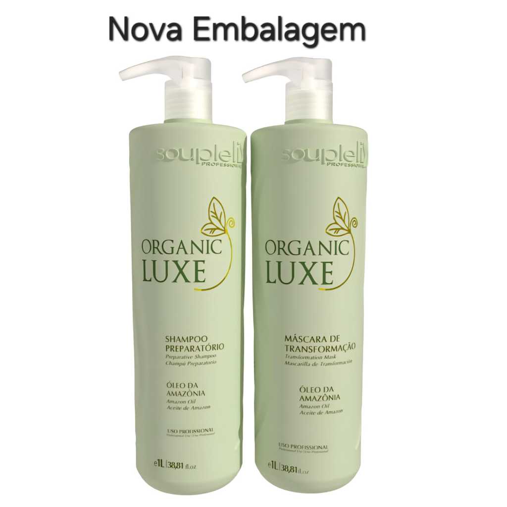Escova Progressiva Sem Formol Organica Organic Luxe Souple Liss 2x1l